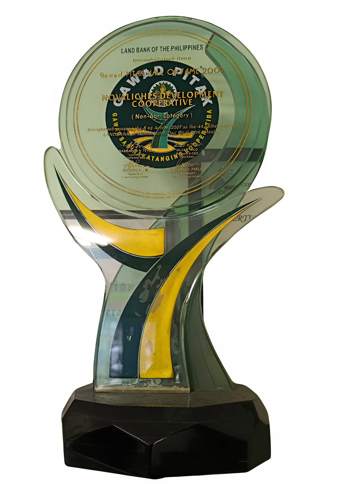 Gawad PITAK Hall of Fame 2007 trophy from Land Bank of the Philippines